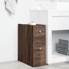VidaXL Armoire de salle de bain étroite avec roulettes chêne marron, armoire de salle de bain haute, rangement de salle de 855292