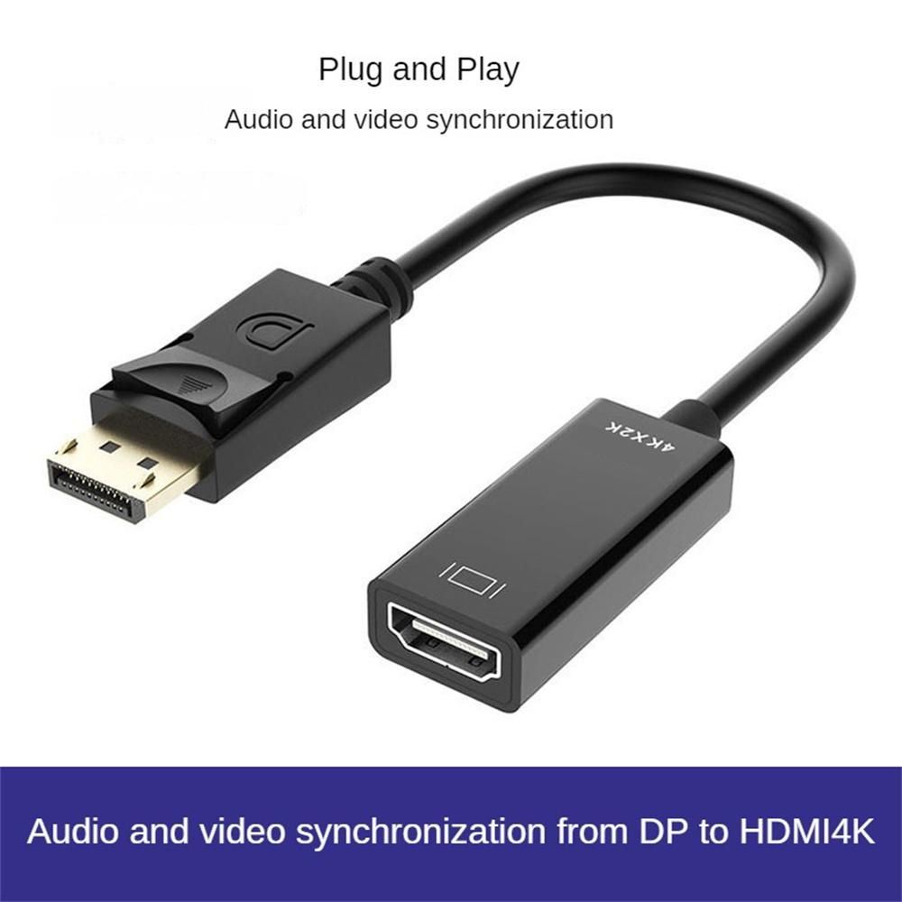 4K/1080P DP To HDMI-Compatible Cable Converter Displayport To HD Adapter For Computer Laptop HDTV Projector Monitor