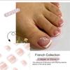 French False Toenails Press On Toenails White Artificial Toenails Full Cover Toe Nails Manicure Art Decoration for Women