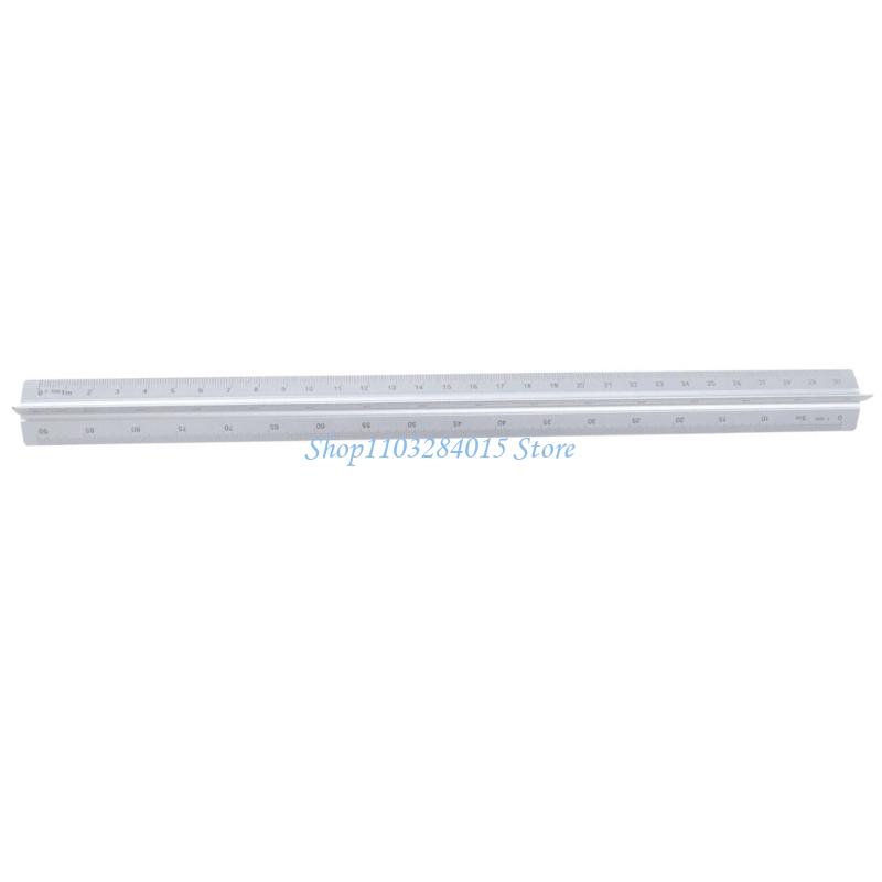 R6FF Aluminum Drafting Ruler With Clear Engraved Markings Measuring Scale