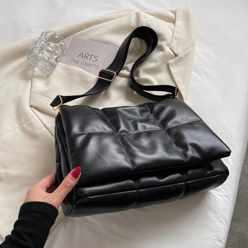 Роскошные дизайнерские сумки-тоуты большой емкости из искусственной кожи через плечо женская брендовая однотонная стеганая сумка-мессенджер MIT