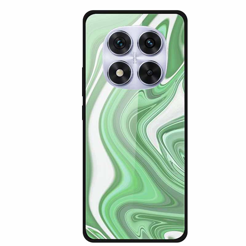 Закаленное Стекло Чехол Для Xiaomi Redmi Note 14 Pro 5G Задняя Крышка ПК Жесткий Ударопрочный Чехлы Пиво Мраморная Текстура Крутой Модный Funda