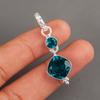Апатит Драгоценный камень 925 Стерлинговое серебро Ювелирные изделия Ручная работа Подвеска 1,60" Подарок для жены PP-9-10