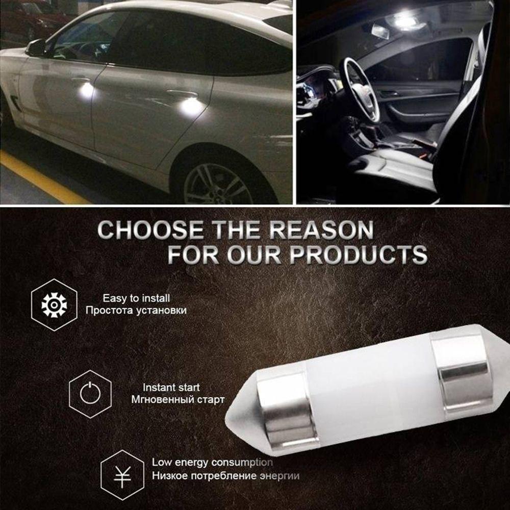 36 мм 2 шт. C5W Белый светодиодный керамический светильник для чтения Лампа для чтения номерного знака Автомобильная купольная лампа гирлянда