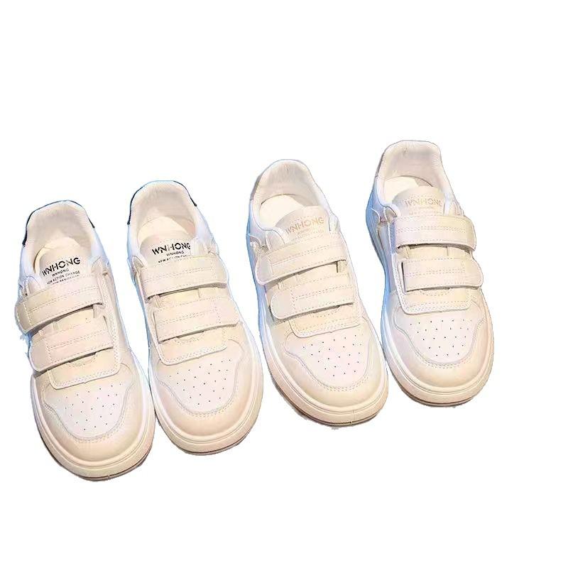 Maillard White Shoes Women's 2025 Spring New Board Shoes Women's Velcro Sports Shoes Foreign Versatile Student Board Shoes