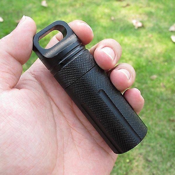 Aluminum Waterproof Bottles,Waterproof Capsule Seal Bottle Pill Box Survival Container Pills Storage Bottle,EDC Waterproof Box,Ternel