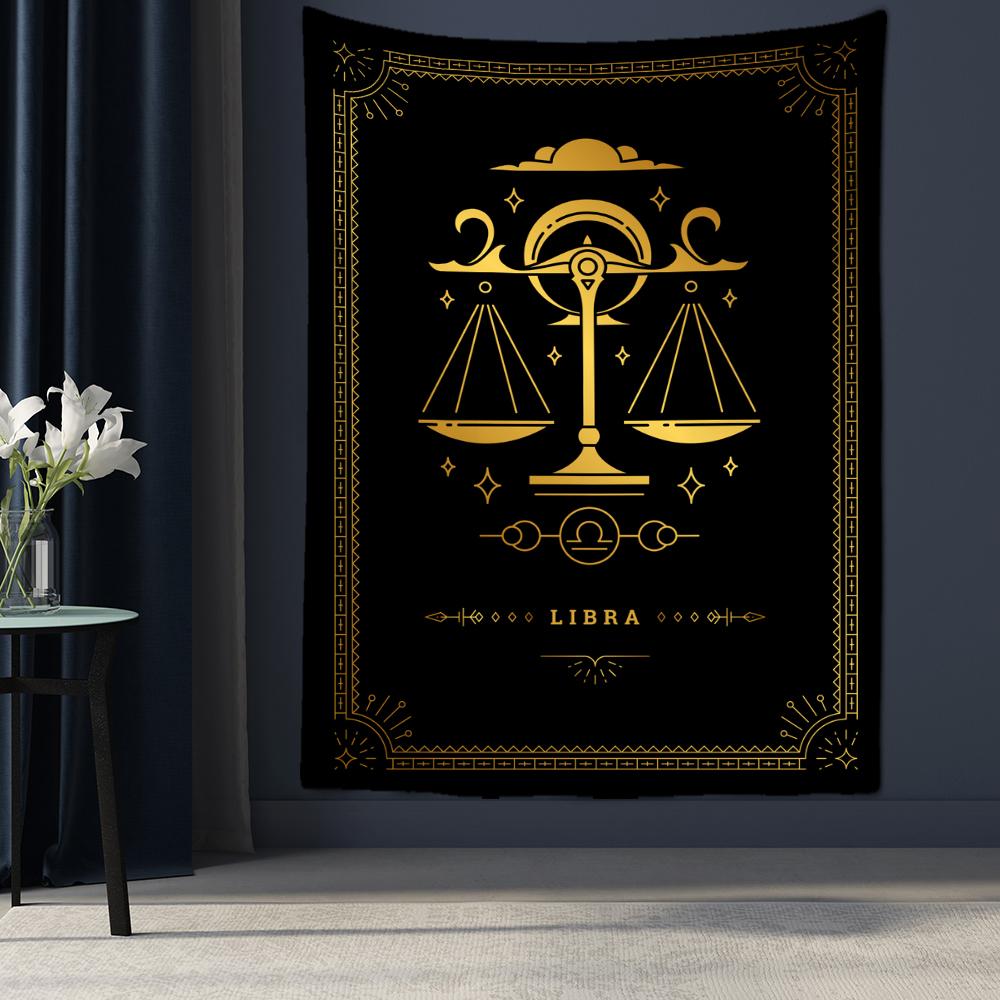 Черно-белый гобелен созвездия Таро, настенный Гобелен, научная фантастика, психоделическая магия, богемный хиппи, домашний декор