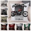 Super Soft Plush Cushion Cover 45x45cm Cartoon Motorcycle Pillowcase Decor Car Printed Pillow Case for Home Sofa Children Room