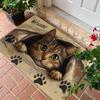1 шт. коврик для двери с котом "welcome" ПРИВЕТСТВЕННЫЙ Коврик Гостиная Спальня Входной коврик Уличный Нескользящий Напольный коврик Коврик для ног дивана Кухонный коврик