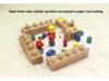 Educational Wooden Blocks for Shape and Size Recognition, Hand-Eye Coordination, and Cognitive Skills Development in Children