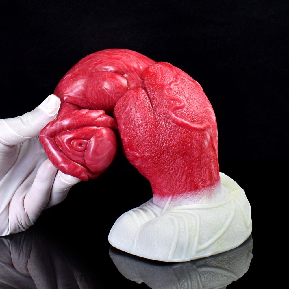 FAAK большой узел гей-дилдо с присоской форма лепестка головка члена точка G оргазм конский пенис пробка толстая анальная тренировка для взрослых сексуальный