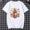Our Lady of Guadalupe Virgin Mary The Madonna Religious Graphic Tshirt Summer Unisex Women Short Sleeve O-Neck Streetwear Tops