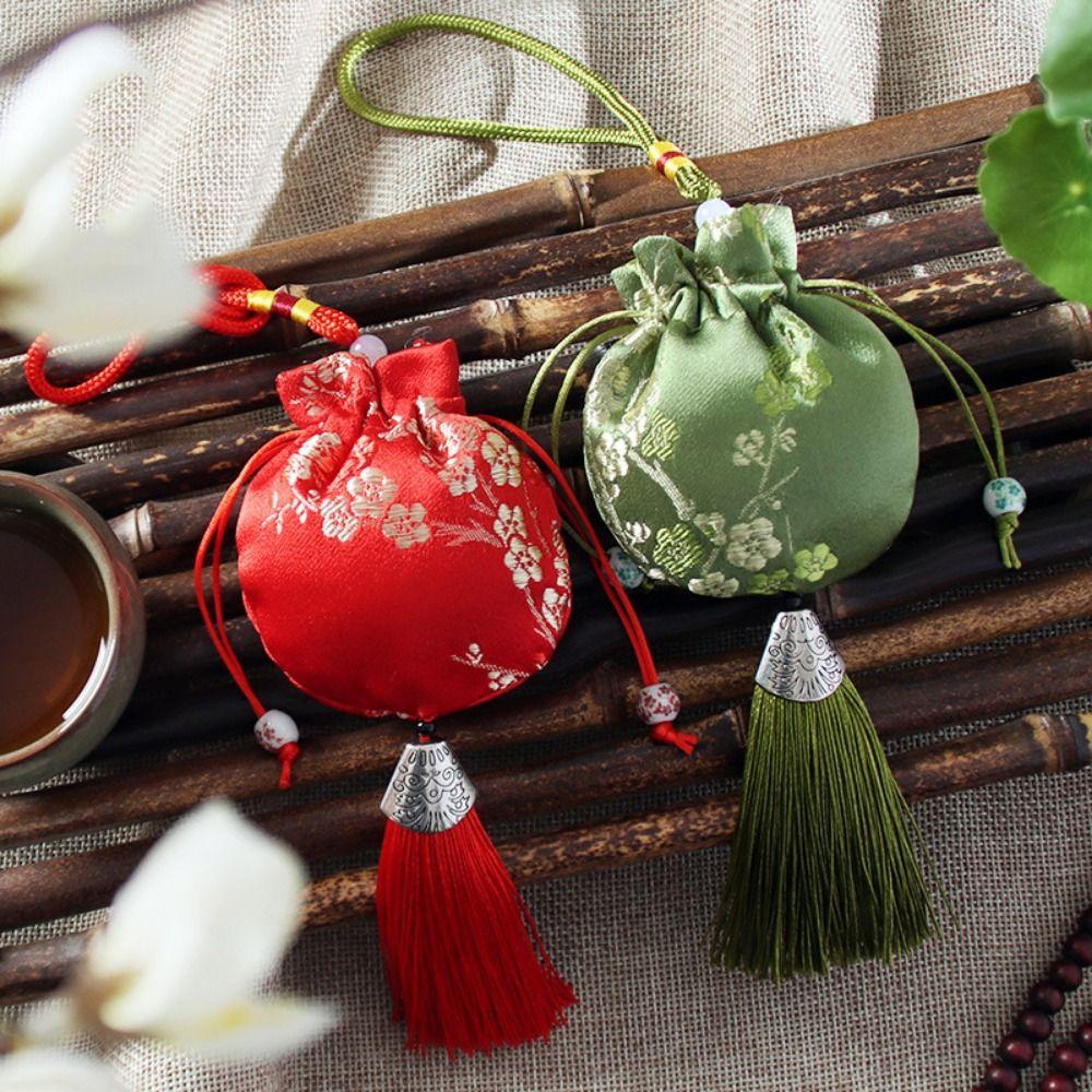 Сумка для хранения ювелирных изделий в стиле «Драконьи лодки» с ретро-узором и подвеской в китайском стиле