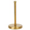 Gold Paper Towel Holder, Easy One-Hand Kitchen Stand, Paper Towel Dispenser with Sturdy Base for Standard and Mega Paper Towel Rolls (Gold - Stainless