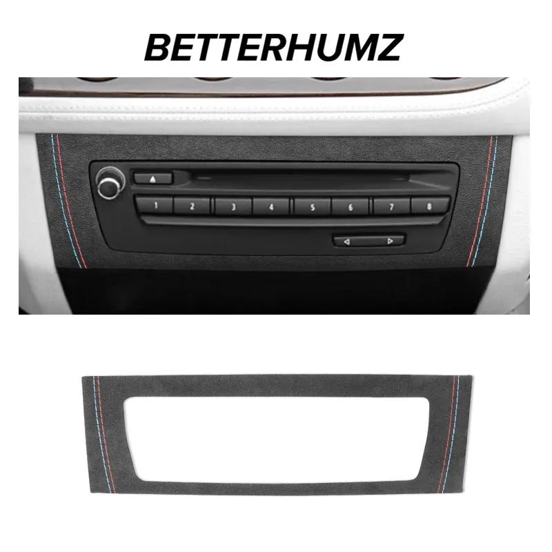 Для BMW Z4 E89 2009-2016 Сделано из Алькантары Накладка на панель CD-плеера кондиционера центральной консоли Наклейка Performance Аксессуар для интерьера автомобиля