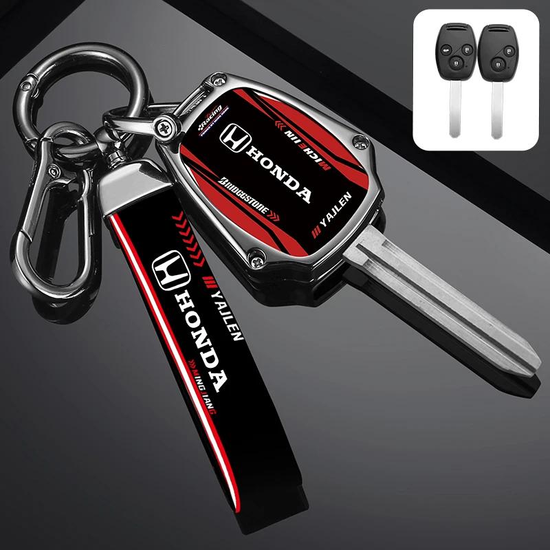 Car Racing Style Design Key Case Cover Shell Accessory For HONDA Accord CRV Pilot Civic 2003 2009 2007 2008 2010 2011 stickers JS1