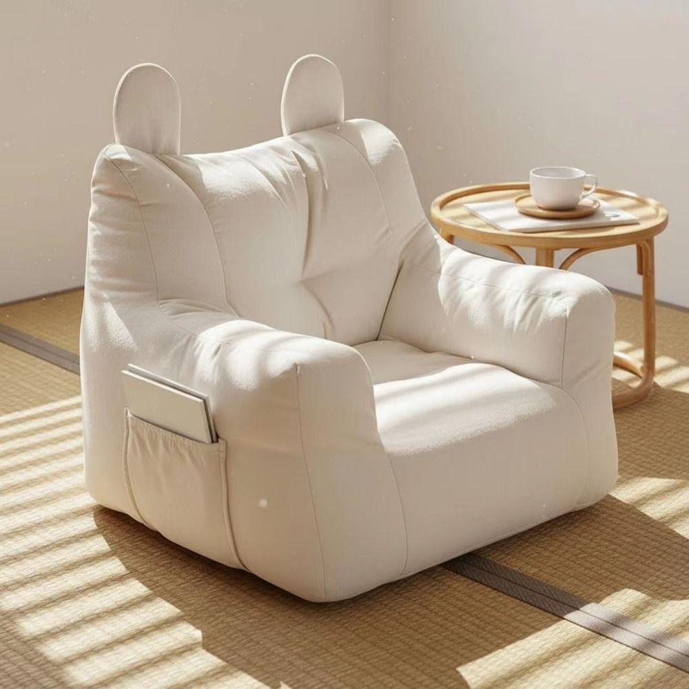 Soft Fabric Lazy Sofa Comfortable Ergonomic Kids Sofa Chair Bear Shaped Fluffy sofa Living Room