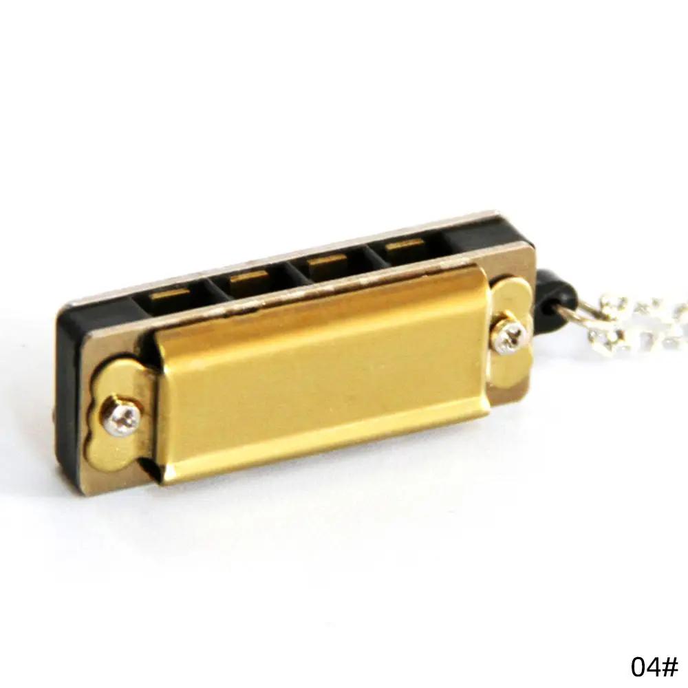 Functional Mini Harmonica Pendant Necklace Chic Clavicle Chain for Music Lovers Men Women Boy Fashion Jewelry
