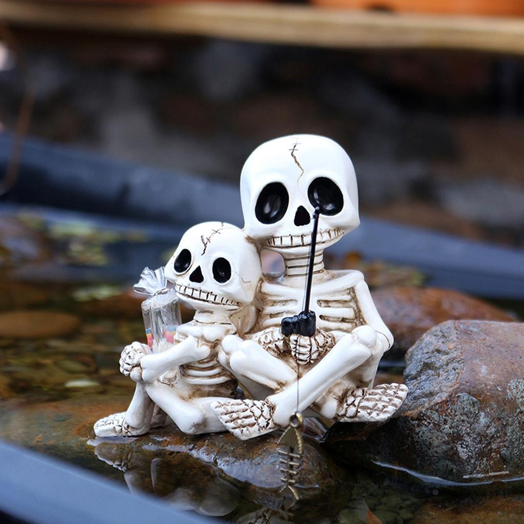 Рыбацкое приключение Скелетного Дуэта: Причудливый Хэллоуинский декор