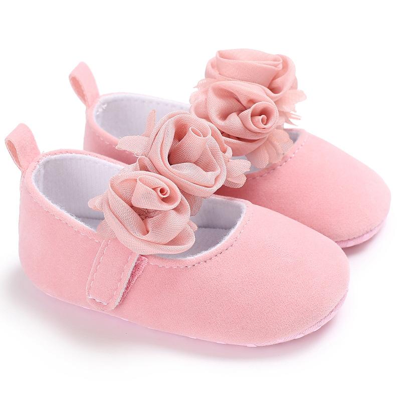 Baby Shoes Spring and Autumn 0-1 Years Old Girl Princess Shoes Small Flower Dance Shoes Soft Bottom Toddler Shoes