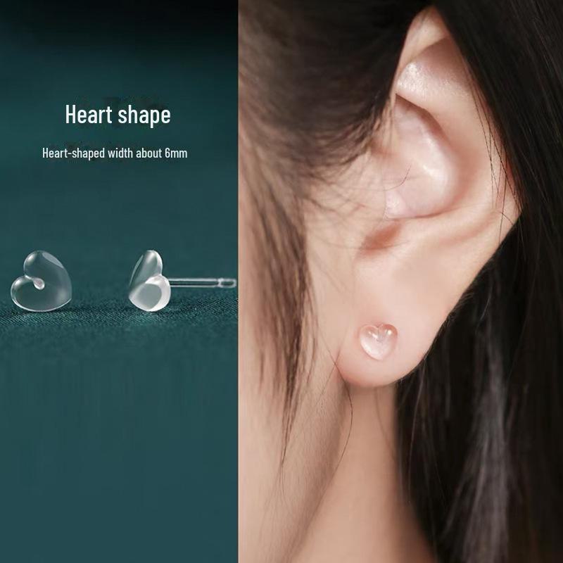 Прозрачные серьги из смолы с мягким клеем и невидимым уходом за ушами для студентов