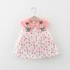 Summer New Baby Girl Cotton Dress Edition Flip Collar Full Body Little Rabbit Dress Foreign Trade Children's Dress