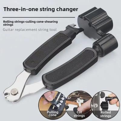 Инструмент для гитары «три в одном»: Устройство для намотки струн, резак и извлечения штифтов