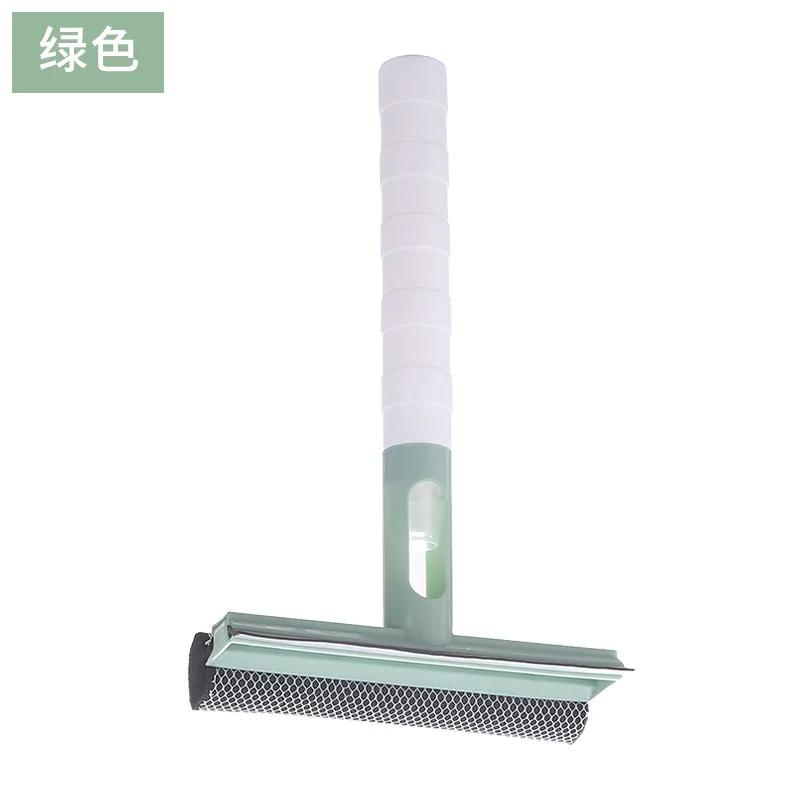 Бытовая двухсторонняя щетка для мытья стекол с распылителем воды Стеклоочиститель с длинной ручкой