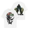 American American Hip Hop MF Doom Printed Short Sleeve T-Shirt Loose Crew Neck Men's and Women's Retro Fashion Short Sleeve Top