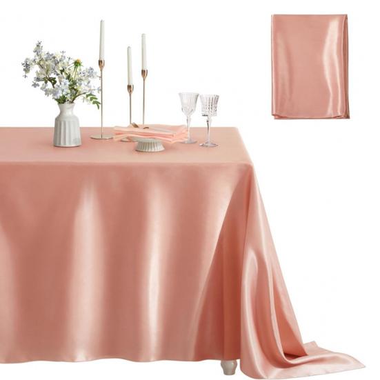 Satin Tablecloth Solid Color Glossy Tablecloth Wedding Table Cover Cloth for Home Restaurant Birthday Party Bridal Shower Dining Table