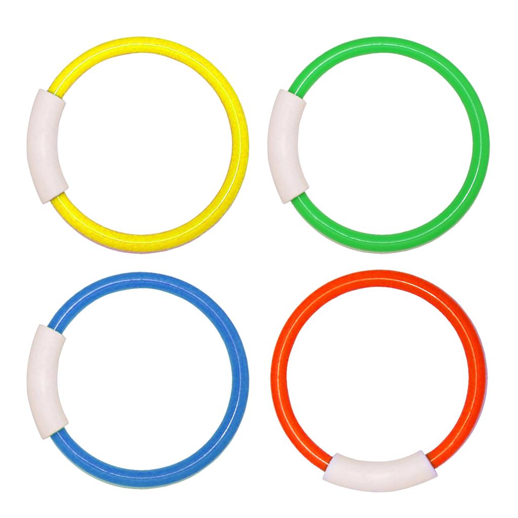 Набор из 4 подводных игрушек для дайвинга в бассейне для детей и взрослых, красочные кольца для ныряния для тренировок по плаванию, веселые водные развлечения