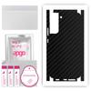 apgo Protective Skin Sticker for the Back+sides Compatible with Samsung Galaxy S22 Plus, Full Wrap Film, Foil, Vinyl - Pattern Carbon Black