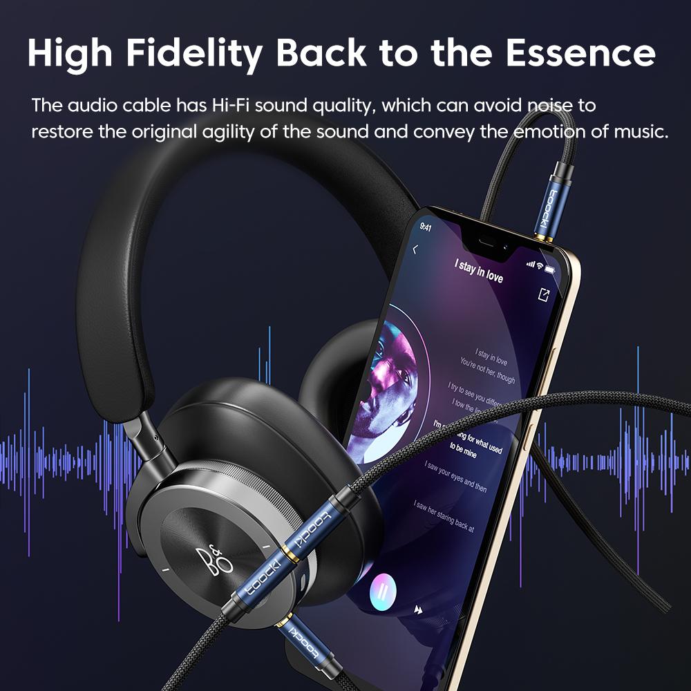 Tooki Aux Cable Jack 3,5 мм между мужчинами и женщинами, удлинительный аудиокабель для динамиков с микрофоном для наушников, удлинительный шнур Xiaomi