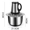 800W Electric Meat Grinder Food Mixer Blender 3 Speed Stainless Steel Electric Chopper Mincing Machine Food Processors 5L