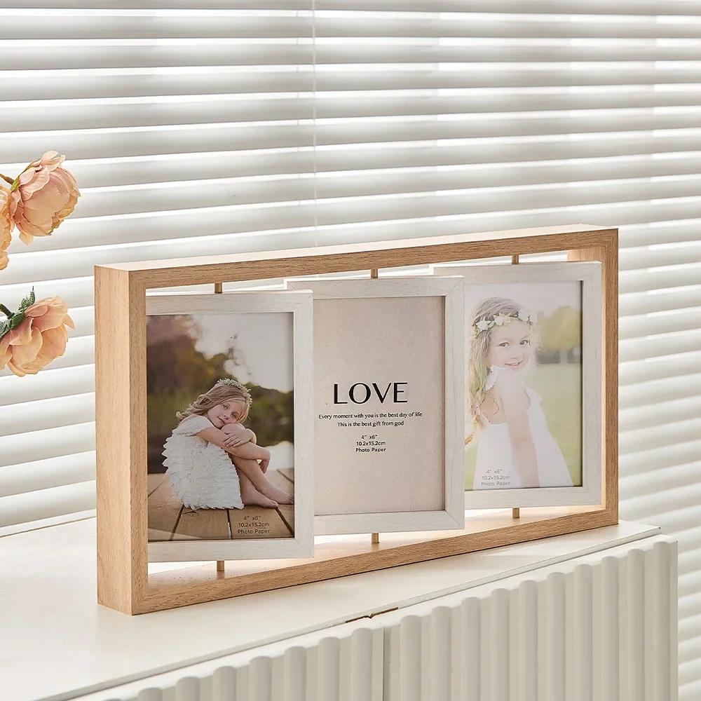 Modern Home Decor Frame for Room Picture Frame Desk Photo Frame Glass Portrait Hanging Picture Desktop Photo Frames Love Gift