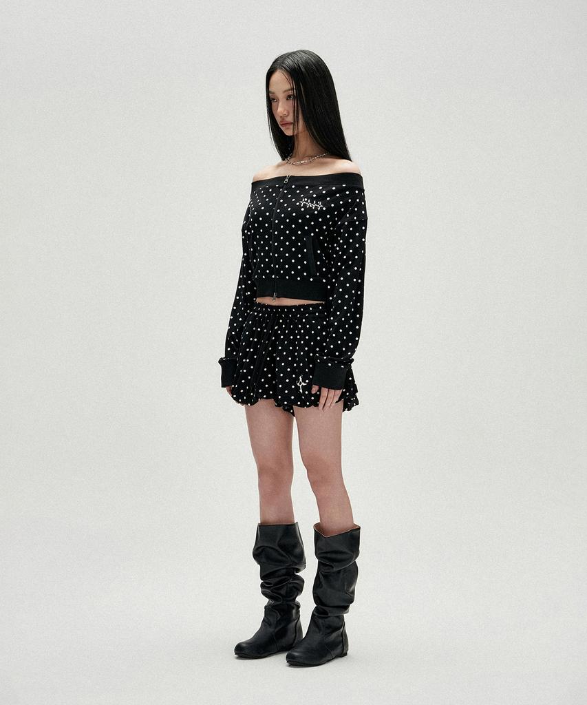 Notponerd W Polka Dot Balloon Shorts - Black