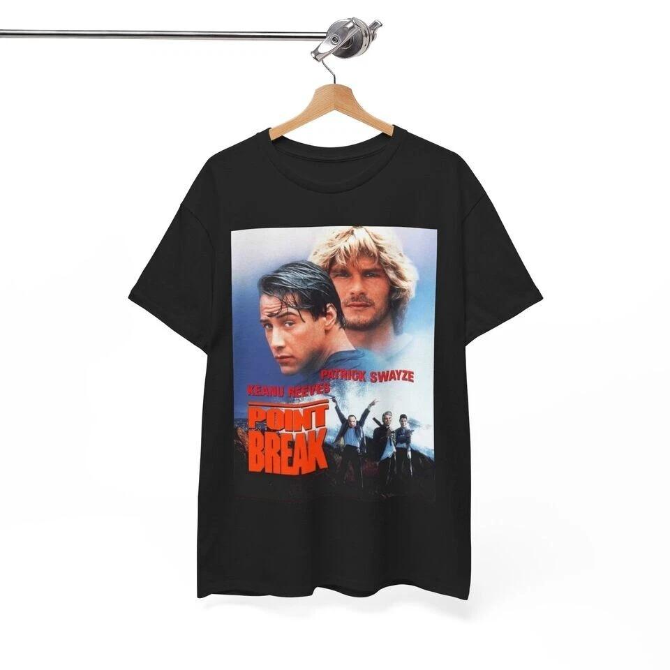 Men's and Women's T-shirts Point Break T shirt Vintage Movie Poster Retro Keanu Unisex