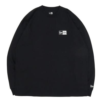 New Era Хлопковая футболка оверсайз с длинным рукавом 23 14566750 NER33A0174 Черный M Логотип-коробка Эксклюзивная одежда ONSPOTZ Оверсайз New Era Популярные размеры