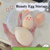 Makeup Egg Storage Box with Holes Breathable Egg Shaped Anti Mold Storage Box Portable Sponge Holder Dust Proof Case Organizers