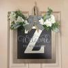 Фамилия круглый год венок для входной двери, декоративные подвесные таблички перед дверью