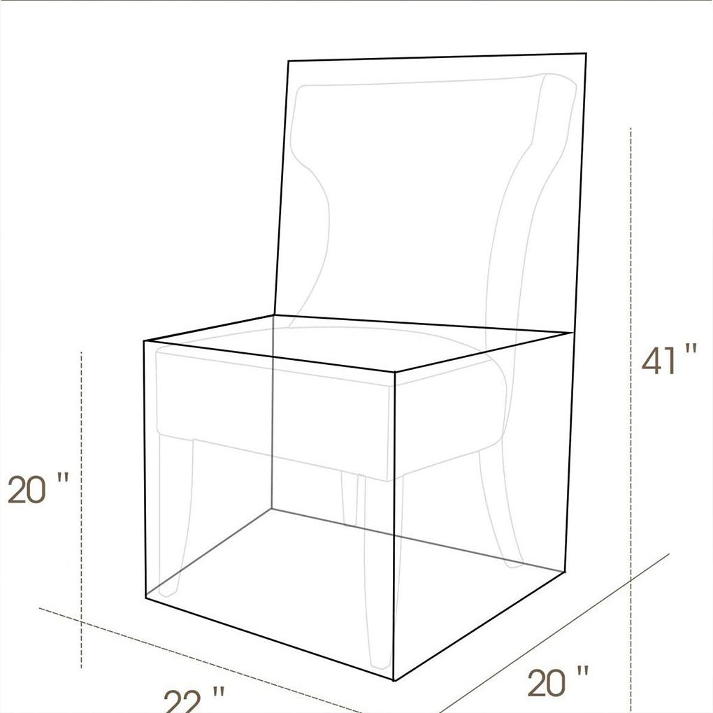 Transparent Color Full Cover Chair Cover Transparent PVC Dining Chair Dust Cover Waterproof