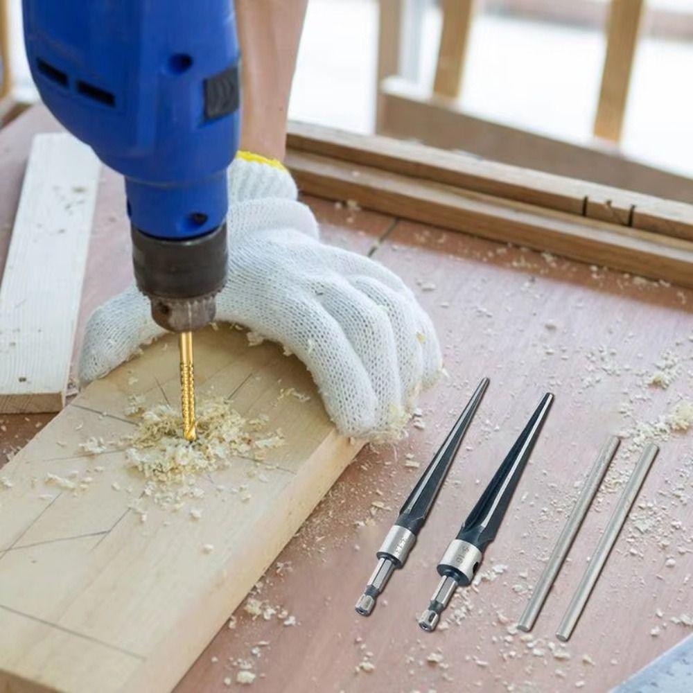 Hexagonal Shank Tapered Reamer Tool Carbon Steel Metal Hole Opener Hand Reamer Tool