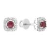 Silver Earrings with Natural Ruby 1.045ct (2187868)