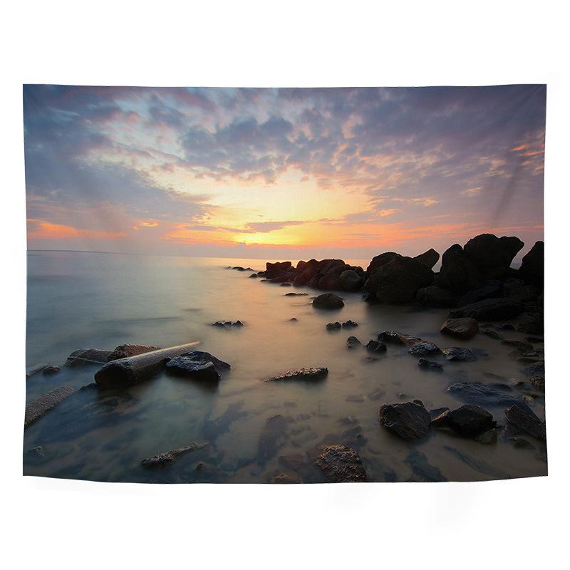 Sea View Ocean Tapestry Wall Hanging Nature Aesthetic Bedroom Living Room Home Decor Polyester Fabric