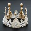 Корона для торта Beaupretty, стразы, бусины, кружевная корона из сплава, топпер для торта, вечерние тиара, украшение для дня рождения, свадьбы, вечеринки
