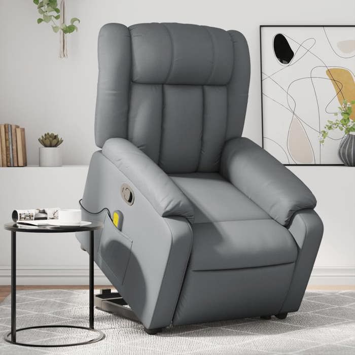 VidaXL Fauteuil Inclinable de Massage, Chaise de Relaxation avec Dossier, Siège avec Accoudoirs, Fauteuil TV de Salon, 3205274