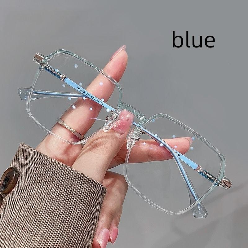 Photochromic Anti Radiation Glasses Square Sun Shades Women Men Glasses Frame Replaceable Lens Anti Blue Light Fashion Eyewear