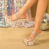 Женские босоножки на платформе Music Festival Sexy Slope Heel 11CM Nightclub High Heel Shoes Catwalk Steel Pipe LFD-1101-B4