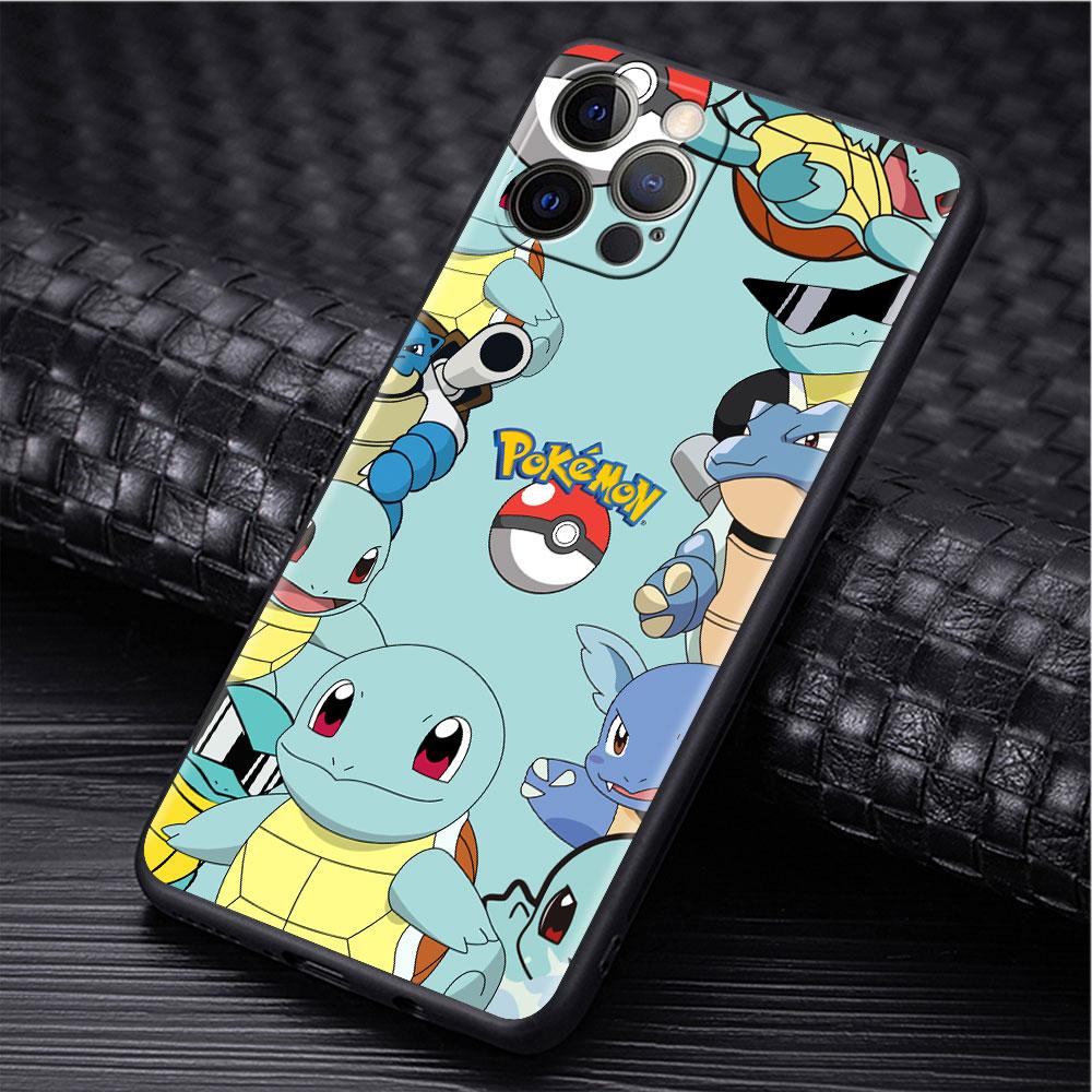 Чехол для Apple iPhone 11 13 14 12 Pro 7 Plus XR X XS Max 6 6S 13Pro Max черный силиконовый чехол для телефона Pika Pokemoon Cute