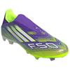 Adidas Adizero F50 League Бесшнуровочные FG MG Purple Rush Lucid Lemon Унисекс Кроссовки Cloud-White JH7734